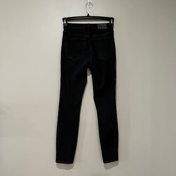 Madewell Roadtripper Jeggings Black Size 25 Tall Skinny Stretch - Picture 3 of 11